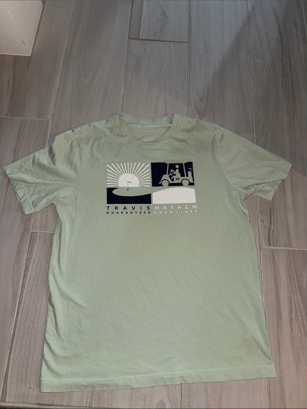 Travis Mathew Pale Green Short-Sleeve Graphic Tee